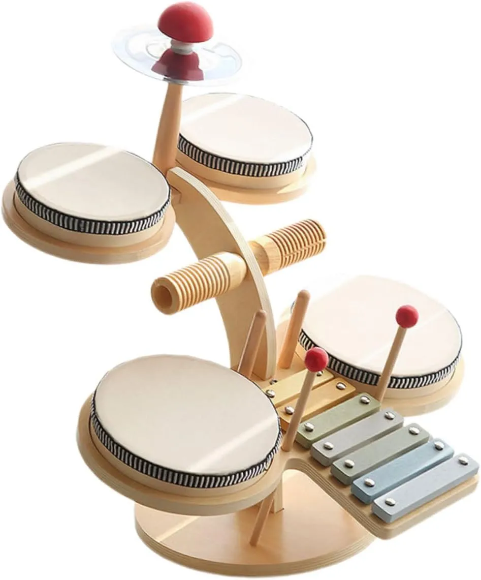 1 Set Educational Jazz Drum Kit for Drum Set for Beginners Musical Instrument for Early Learning for Parties and Brain Development
