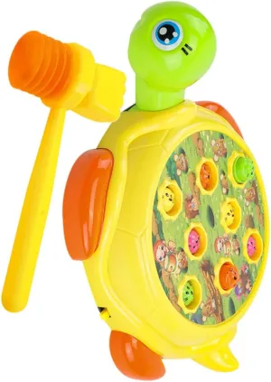 1 Set Musical Turtle Hammering for Educational Interactive Plaything Enhances Reaction and Concentration Safe Material for Parent Activities Random Color