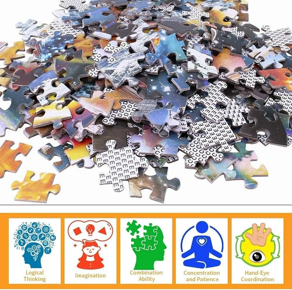 1000pcs Jigsaw Puzzles for Adults Kids,Trumpet Musical Notes Puzzle- Wooden Puzzle- Family Game Intellective Toys Wall Art Work for Educational Gift Home Decor