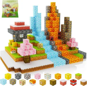 100pcs Magnetic Blocks,Mine World Magnet Blocks Craft, Magnetic Cubes for Kids Magnetic Building Blocks for Boys and Girls 3 , Magnetic Toys, Magnetic Building Cubes 0.8IN,Puzzles Games