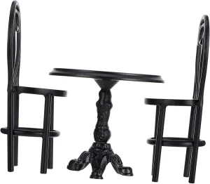 1:12 Scale Dollhouse Mini Dining Table Chair Set Doll Furniture for Fairy Garden Boys and