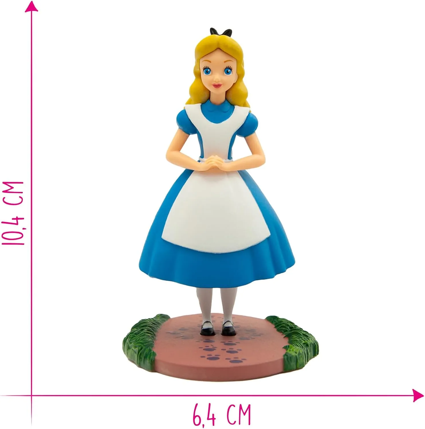 11400 Toy Figure, Walt Disney Alice in Wonderland, Approx. 10.4 cm, Ideal as a Cake Topper, Detailed, PVC-Free, Great Gift for Children’s Imaginative Play