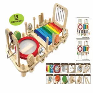 12 Instruments Wooden Melody Bench & Wall Toy (1-4 Years)