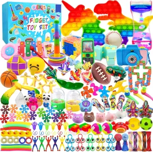 125 Pack Fidget Toys Assortment for Kids 4-8-12,Stress&Anxiety Relief Toys for Party Favors,Treasure Box Fillers,Classroom Prizes Rewards,Carnival,Pinata Stuffers