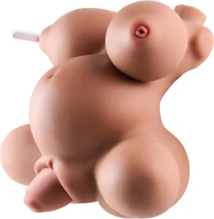 12LB Uterus Sex Dolls for Men Masturbator for Male with 4 Holes Realistic Pussy Milf Prolapse Pregnant Woman Female Torso Lifelike Adult Toys with Vaginal Anal Breast Pluggable Nipple Sex Toy