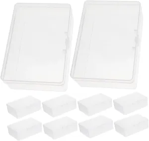 12Pcs Clear Plastic Card Storage Boxes Space Saving Organizers for Game Cards Business Cards and Trading Cards Material for Travel and Daily Use