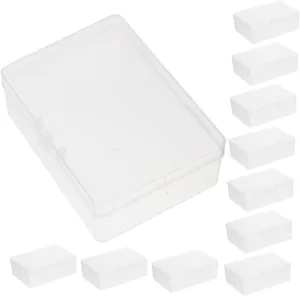 12pcs Clear Plastic Card Storage Boxes Stackable Gaming Card Deck Cases Organizers Scrapbooking Supplies