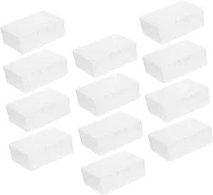 12pcs Transparent Card Organizer Box Clear Plastic Storage Case for Stackable Design for Secure