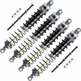 130mm RC Oil Shock Absorber Aluminium Big Bore Damper for 1/8 Arrma Losi Axial Tamiya Redcat Himoto HPI HSP Buggy Truck,Parts Upgrade Replace (Grey)