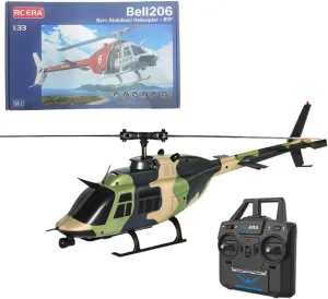 1/33 Scale Bell 206 Remote Control Helicopter for Beginner, 2.4G 6CH 6-Axis Gyroscope RC Helicopter (Optical Flow Positioning Version)