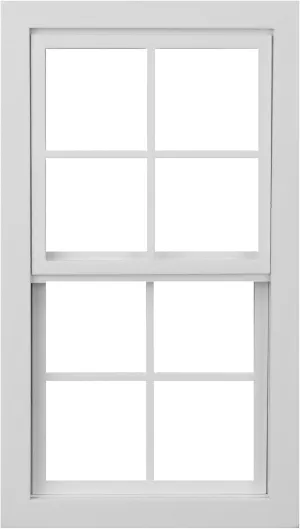 1:6 Scale Dollhouse Sliding French Window with Glass, 8 pane, White Painted