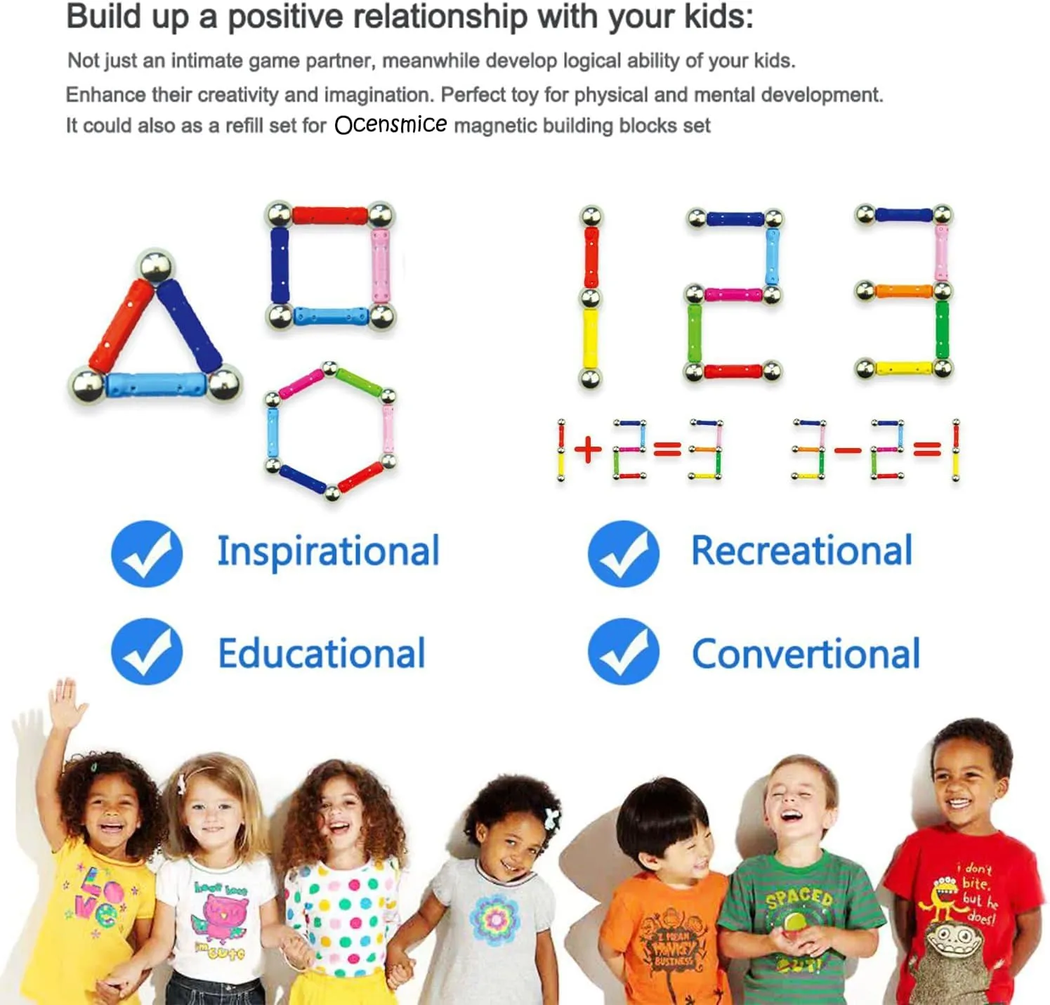160Pcs Magnetic Building Sticks Blocks, Magnet Educational Toys STEM Toys for Kids and Adult, 3D Construction Building Toy with Storage Bag