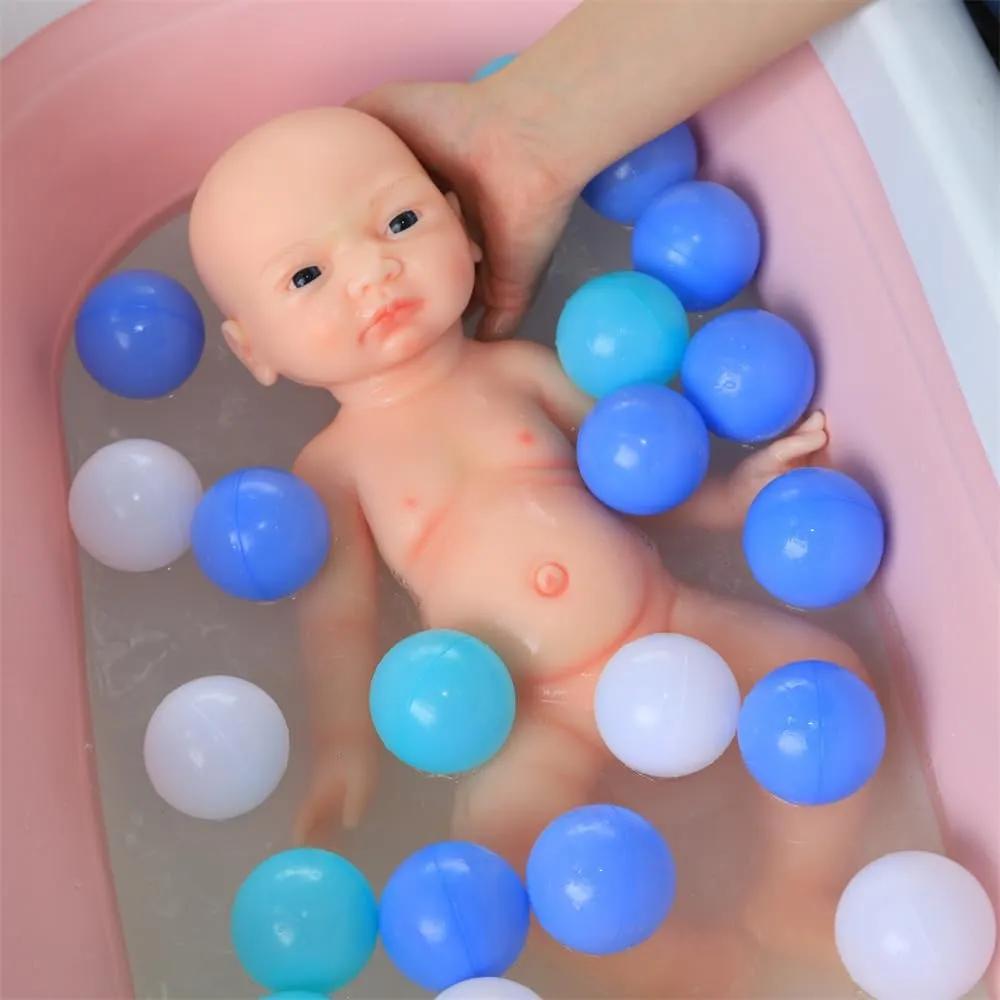 18.5 inch Realistic Full Silicone Baby Doll,Lifelike Reborn Baby Dolls, Toy, and Collectible.Bald Girl 01