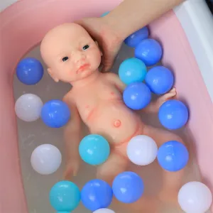 18.5 inch Realistic Full Silicone Baby Doll,Lifelike Reborn Baby Dolls, Toy, and Collectible.Bald Girl 01