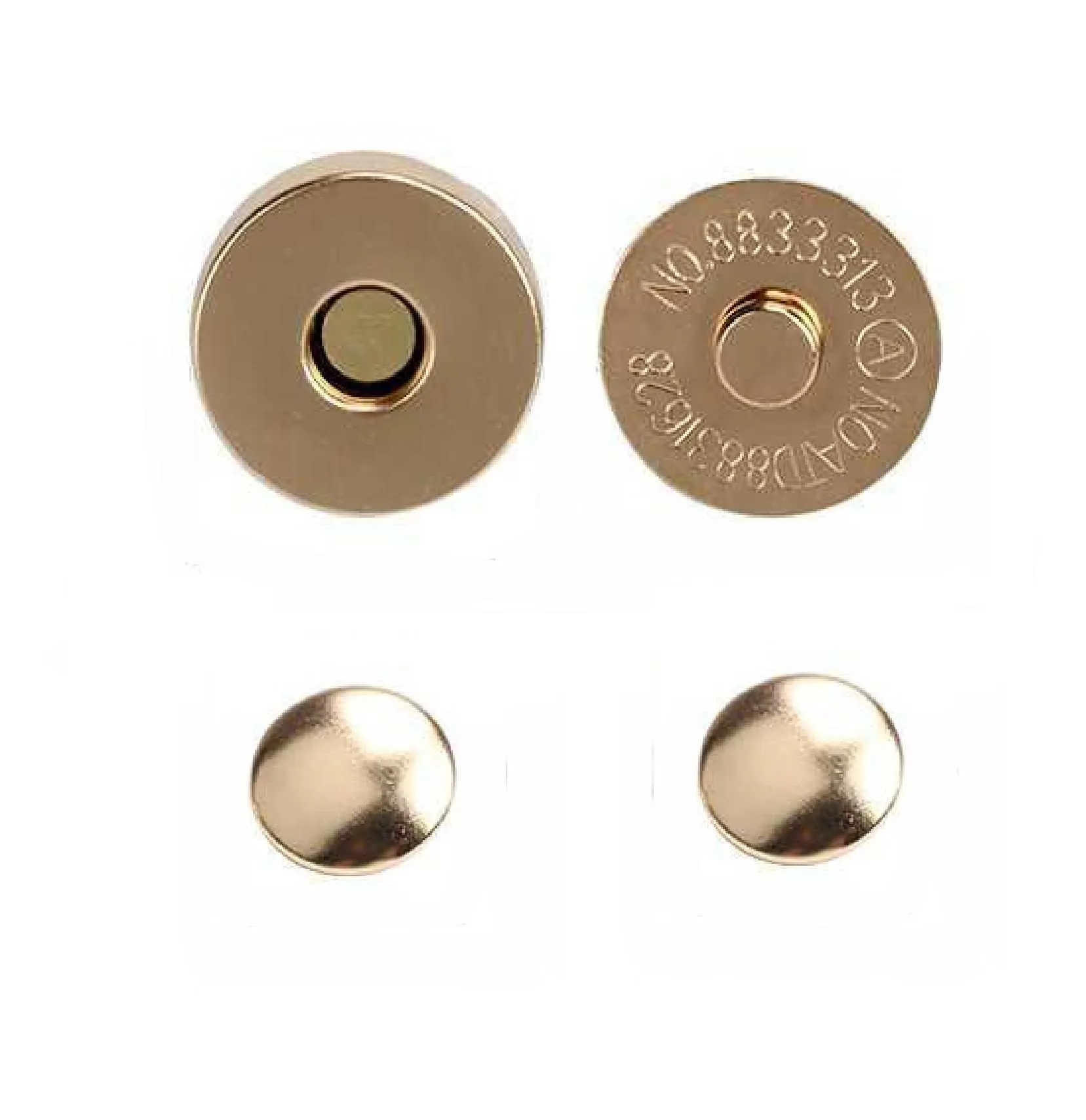 18x4.5mm Double Rivet Magnetic Snaps (50-sets)