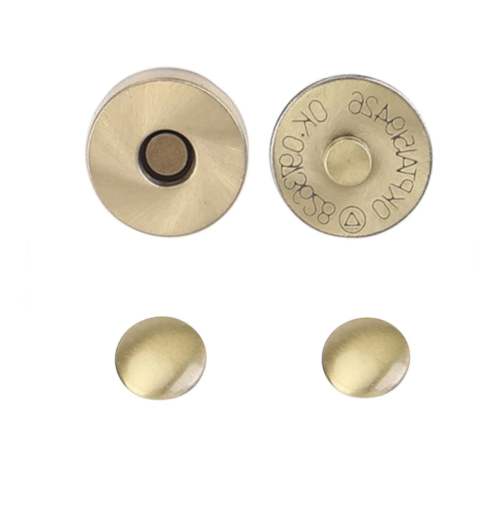 18x4.5mm Double Rivet Magnetic Snaps (50-sets)