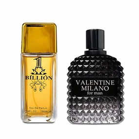 1 Billion&Valentine Milano Combo Men's Cologne- Eau De Toilette Spray Perfume, Fragrance For Men- Daywear, Casual Daily Cologne Set 3.4 Oz Bottle- Ideal EDT Beauty Gift for Birthday, Anniversary