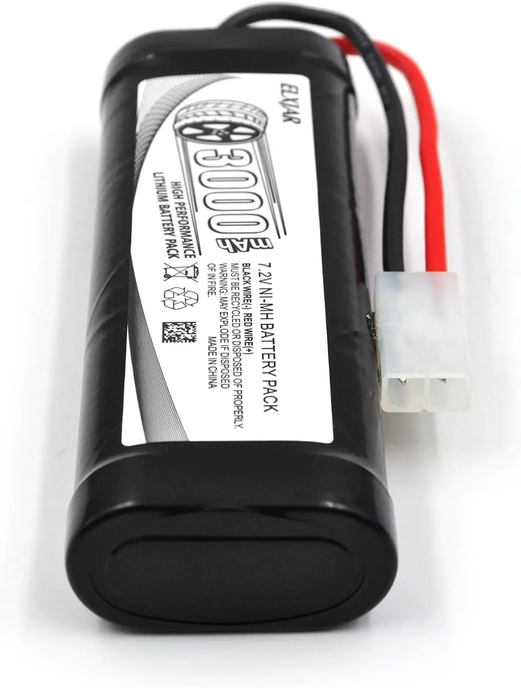 (2-Pack) 7.2V 3000mAh NiMH Battery with Tamiya Connector and Balance Charger for RC Car Airplane Helicopter Quadcopter FPV UAV Remote Control Models