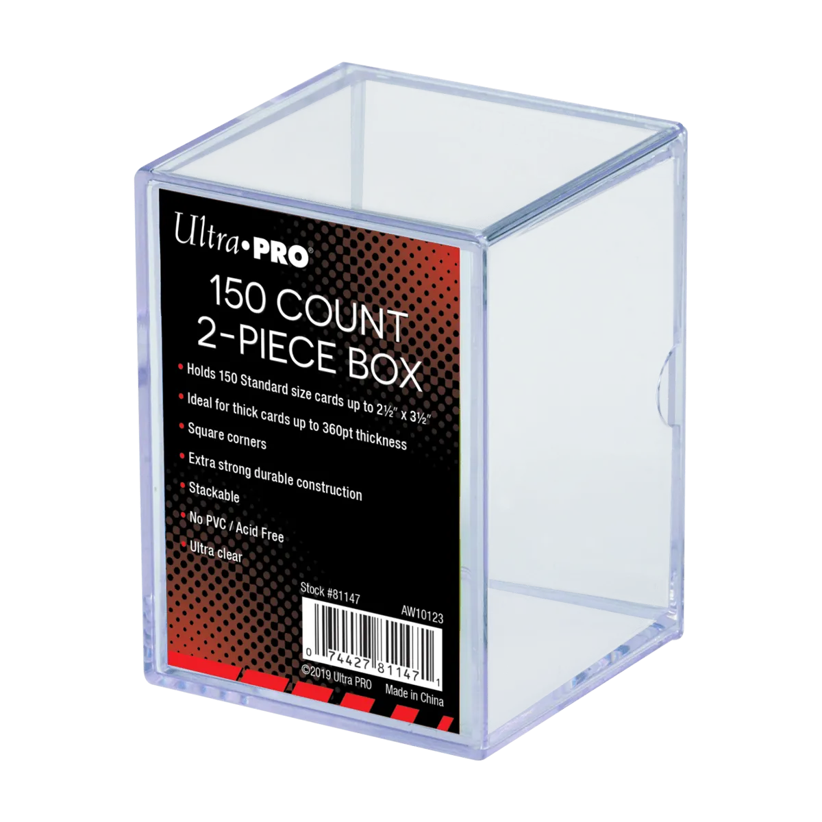 2-Piece 150-Count Clear Card Storage Box