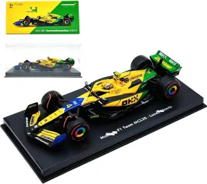 2024 New 1/43 F1 MCL38#4 Racing Car F1 Alloy Miniature Diecast Adult Vehicle Collection Model