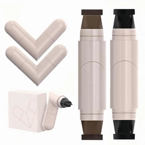 2025 New Foldable Eyeliner Stamp Set, Waterproof Smudge-Proof Gel Eye Liner Pen for Perfect Wing Cat, Beginner-Friendly​ (Black   Brown)