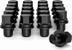 20PCS M14x1.5 1.83" Tall Black Mag Seat Closed End Bulge Acorn Lug Nuts - 0.87" Hex Wheel Lug Nuts for OEM Factory Land Rover LR3 LR4 Range Rover & Sport