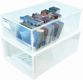 2400-Capacity Trading Card Storage Box Plastic- Stackable, Multi-Compartment Organizer for MTG,Loose Trading Card,and Sports Cards - Easy Sorting & Storage Solution
