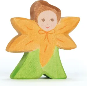 24817 Flower Child Calendula, Wood, Handmade, 5.8 cm x 6.1 cm x 2 cm