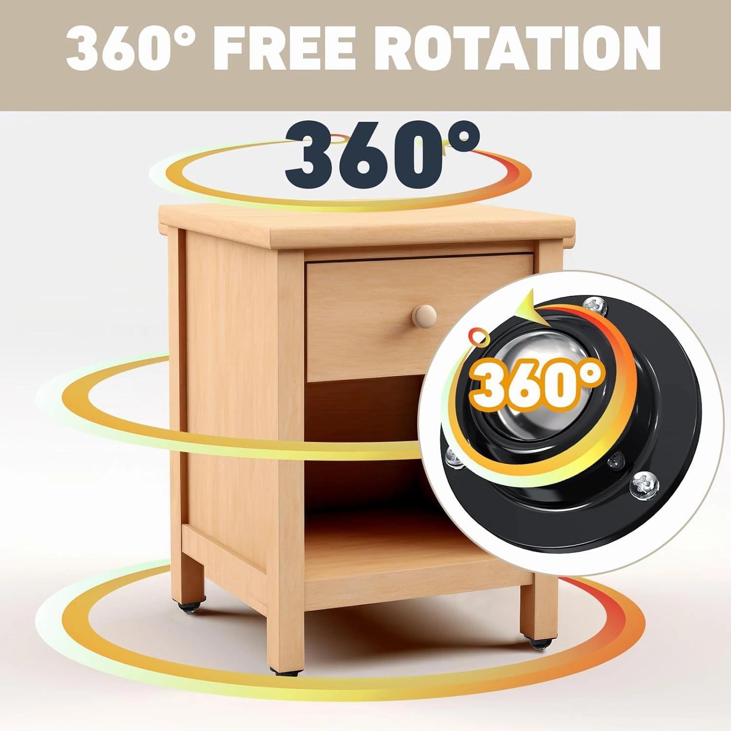 25 Pack Self Adhesive Caster Wheels for Furniture with Storage Bag, Load Capacity 28LBS Per Wheel, Stainless Steel 0.8" Low Profile Swivel 360° Rotating Adhesive Caster Wheels for Furniture Legs