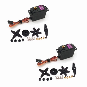 2 pcs MG996R Servo Motor Metal Gear High-Torque Servo Motor for Smart Car Robot Boat RC Helicopter Mechanical arm Fittings(Control Angle 360)
