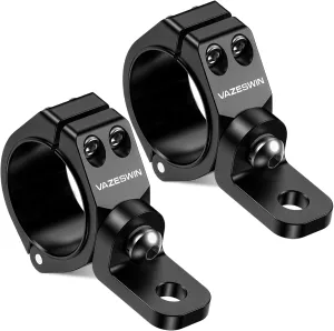 2PCS Solid UTV Whip Light Mount, Aluminium Alloy Thickened UTV Flag Mount, Heavy Duty Light Bar Mounting Bracket 360° Rotation Adjustable Roll Bar Clamp for 1.5"/1.75"/1.85"/2"/2.1" Roll Cage