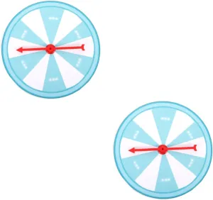 2sets Festival Prize Wheel Reusable Rotary Game Prop for Parties Classroom Events Dry Erase for Custom Awards Fun Compact Practical Tool for Easy Storage