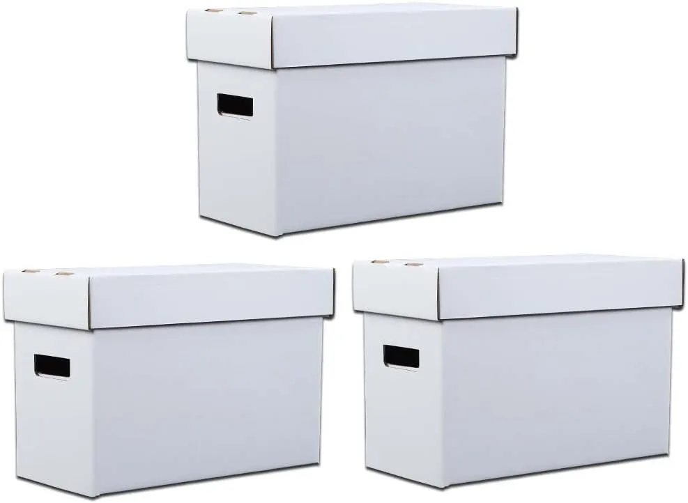 3 Pack Comic Book Storage Comic Book Box Holds 150-175 Comics Collapsible and Stackable Comic Short Box Moistureproof Comic Box Stackable Archival Cardboard