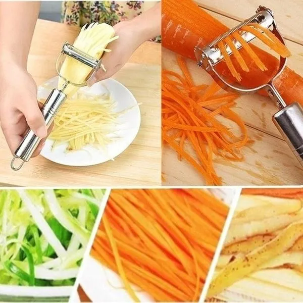 3-Pack: Stainless Steel Potato Cucumber Carrot Grater