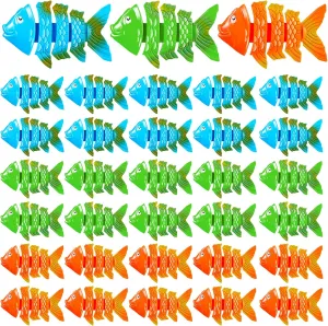 30 Pcs Pool Toys Fish Toy Pool Diving Toys Underwater Fish Sinking Toys Swimming Pool Toys Bath Toys for Girls Boys Pool Party Favors Summer Swimming Games Supplies Training Gift