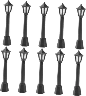 30pcs Black Miniature Street Lights Model Lamps for Dollhouse Decoration Microscopic Lighting for Railway and Building Layouts
