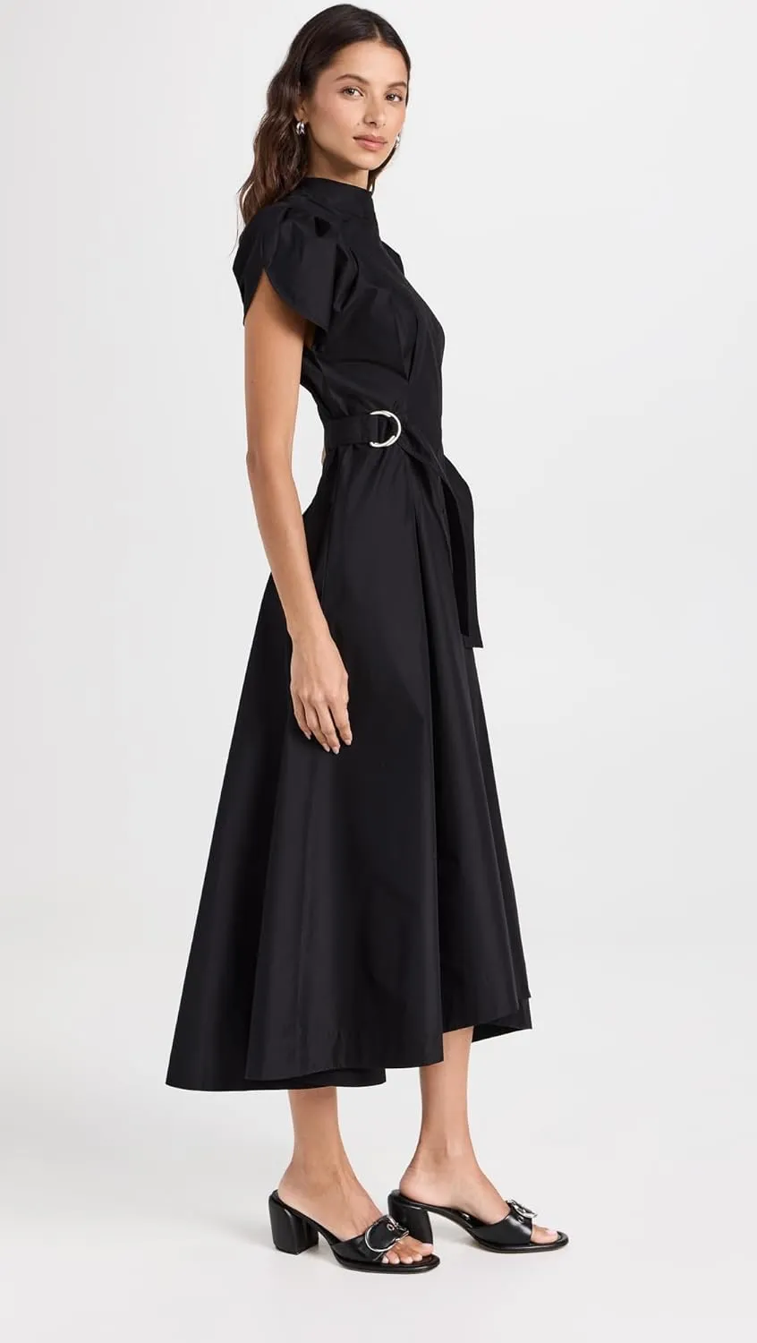 3.1 Phillip Lim Women's Puff Sleeve Side Tie Flare Dress