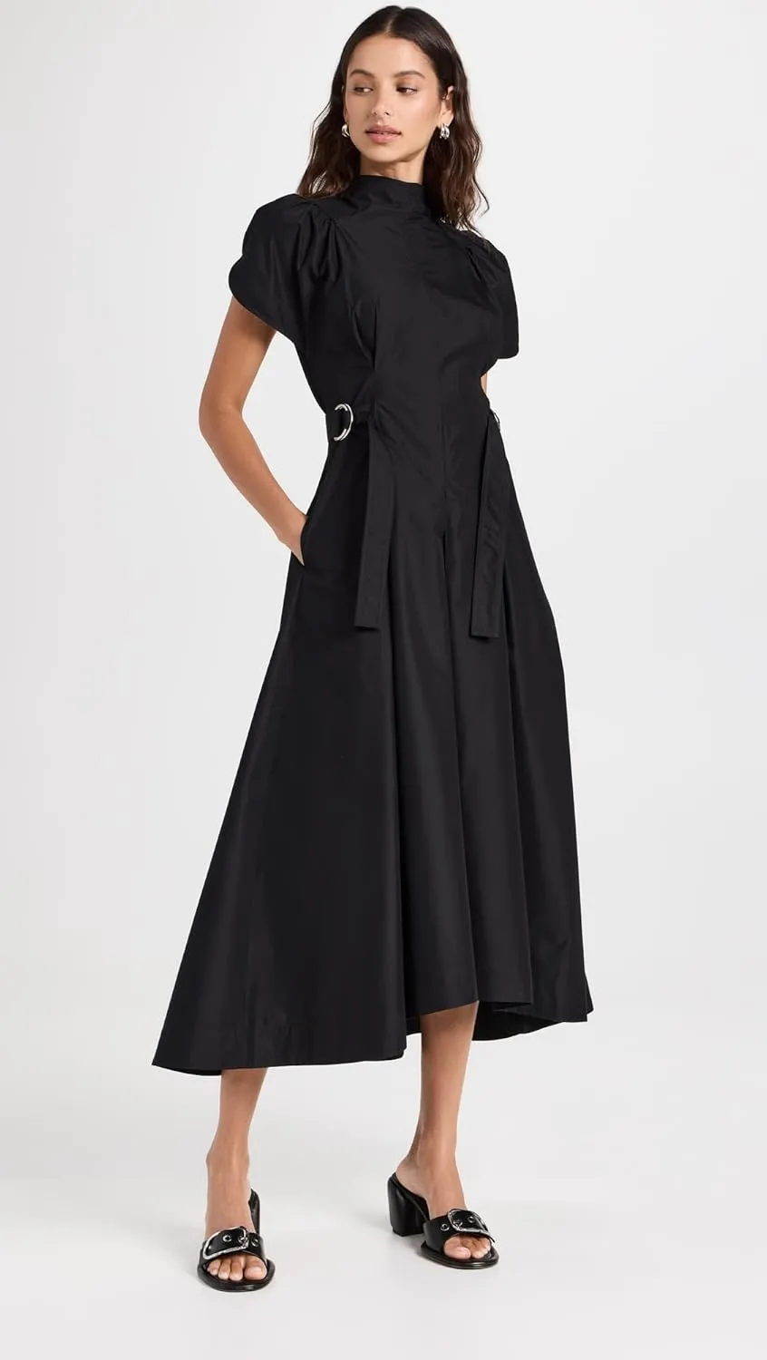 3.1 Phillip Lim Women's Puff Sleeve Side Tie Flare Dress