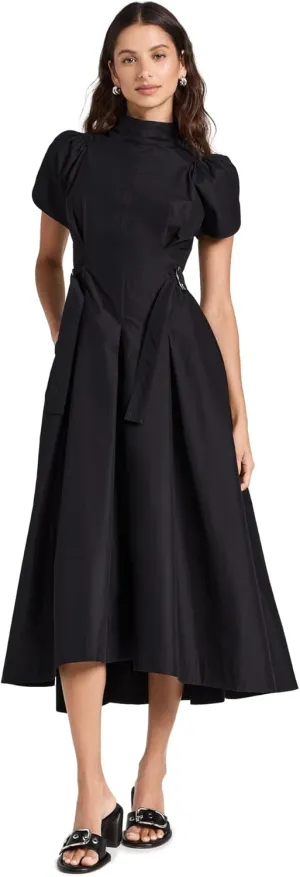 3.1 Phillip Lim Women's Puff Sleeve Side Tie Flare Dress