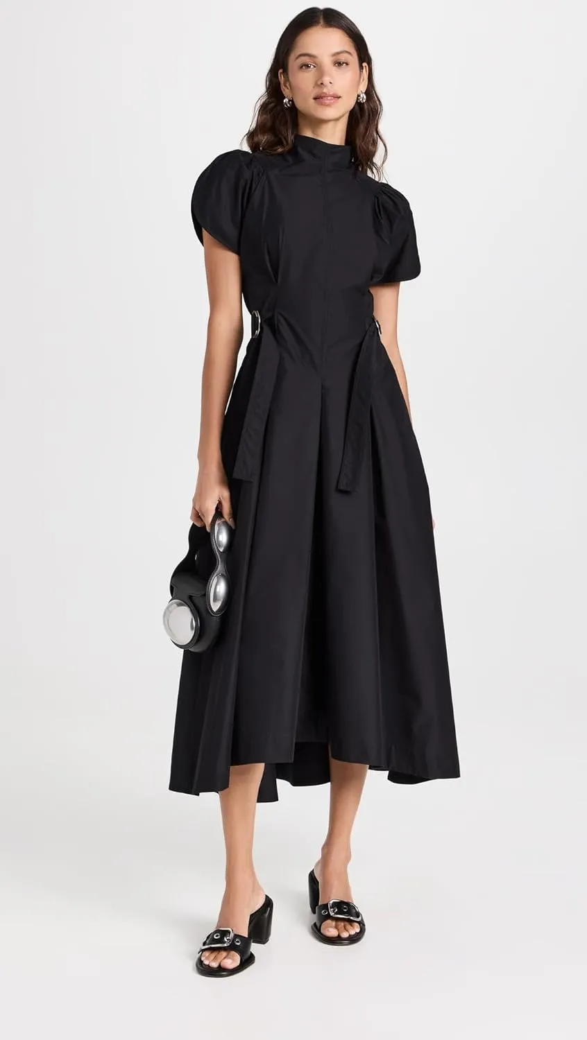 3.1 Phillip Lim Women's Puff Sleeve Side Tie Flare Dress