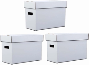 3 Pack Comic Book Storage Comic Book Box Holds 150-175 Comics Collapsible and Stackable Comic Short Box Moistureproof Comic Box Stackable Archival Cardboard