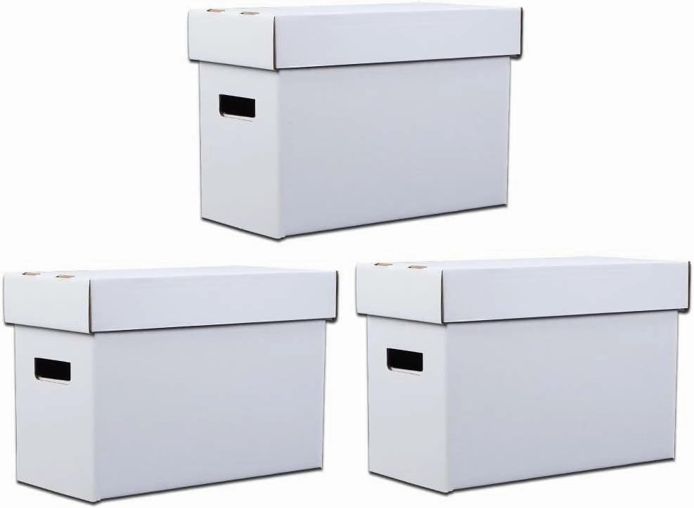 3 Pack Comic Book Storage Comic Book Box Holds 150-175 Comics Collapsible and Stackable Comic Short Box Moistureproof Comic Box Stackable Archival Cardboard