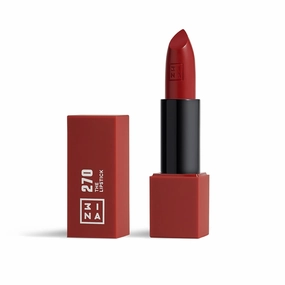 3INA MAKEUP - Vegan & Cruelty Free - The Lipstick 270 - Dark Red - 5h Lasting - Highly Pigmented Matte - Vanilla Scented - Magnetic Cap
