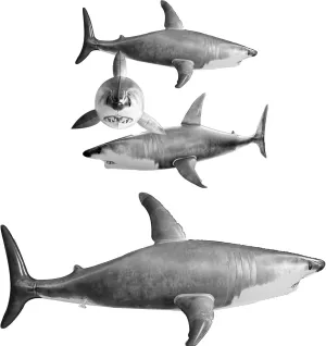 3PCS Inflatable Shark and Giant Shark Toy Decoration for Birthday,Baby Show,Pool Party
