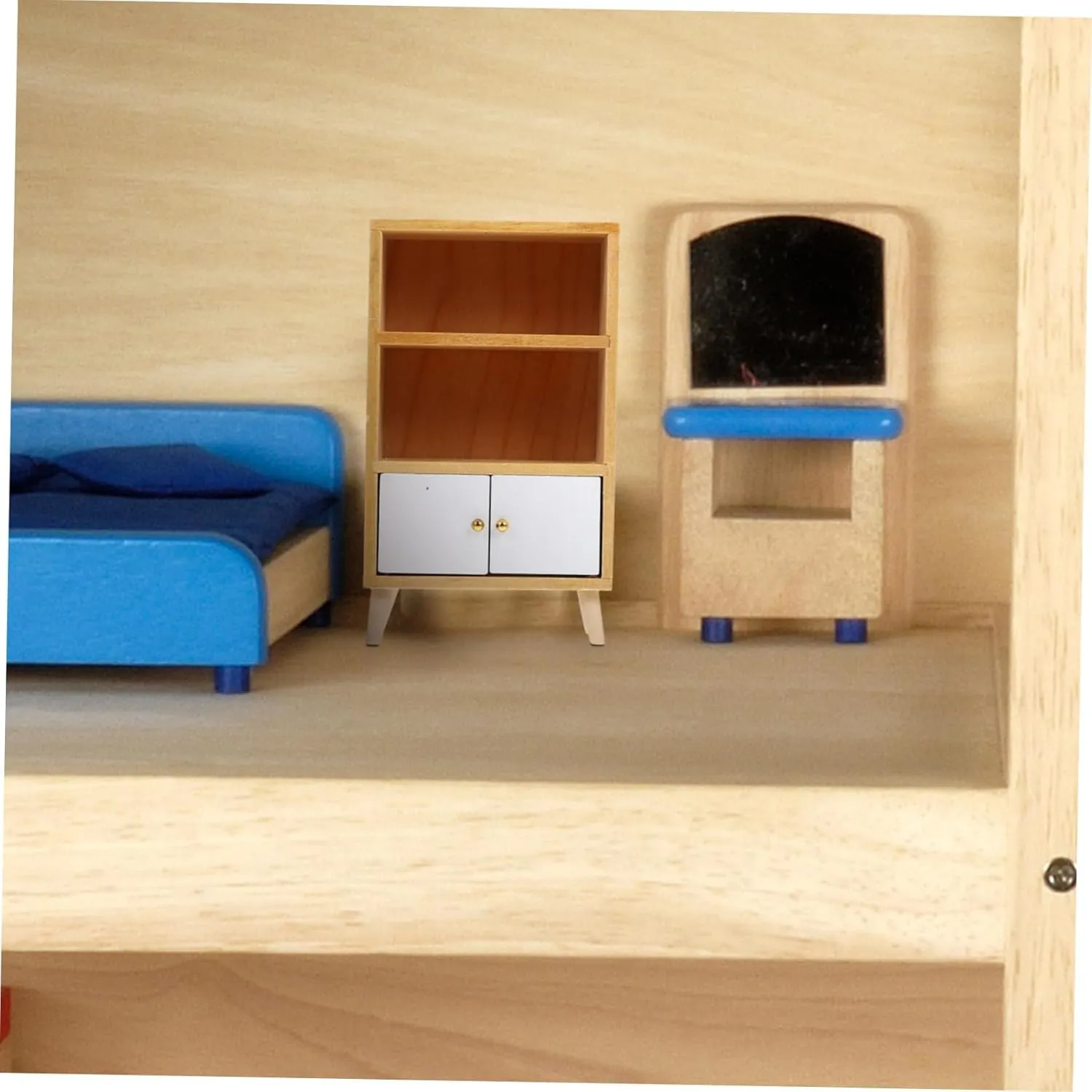 3pcs Mini Bookshelf Decor Dollhouse Furniture for Tiny House Compact Design for Boys and Girls Playroom Miniature Cabinet for Creative Dollhouse Styling