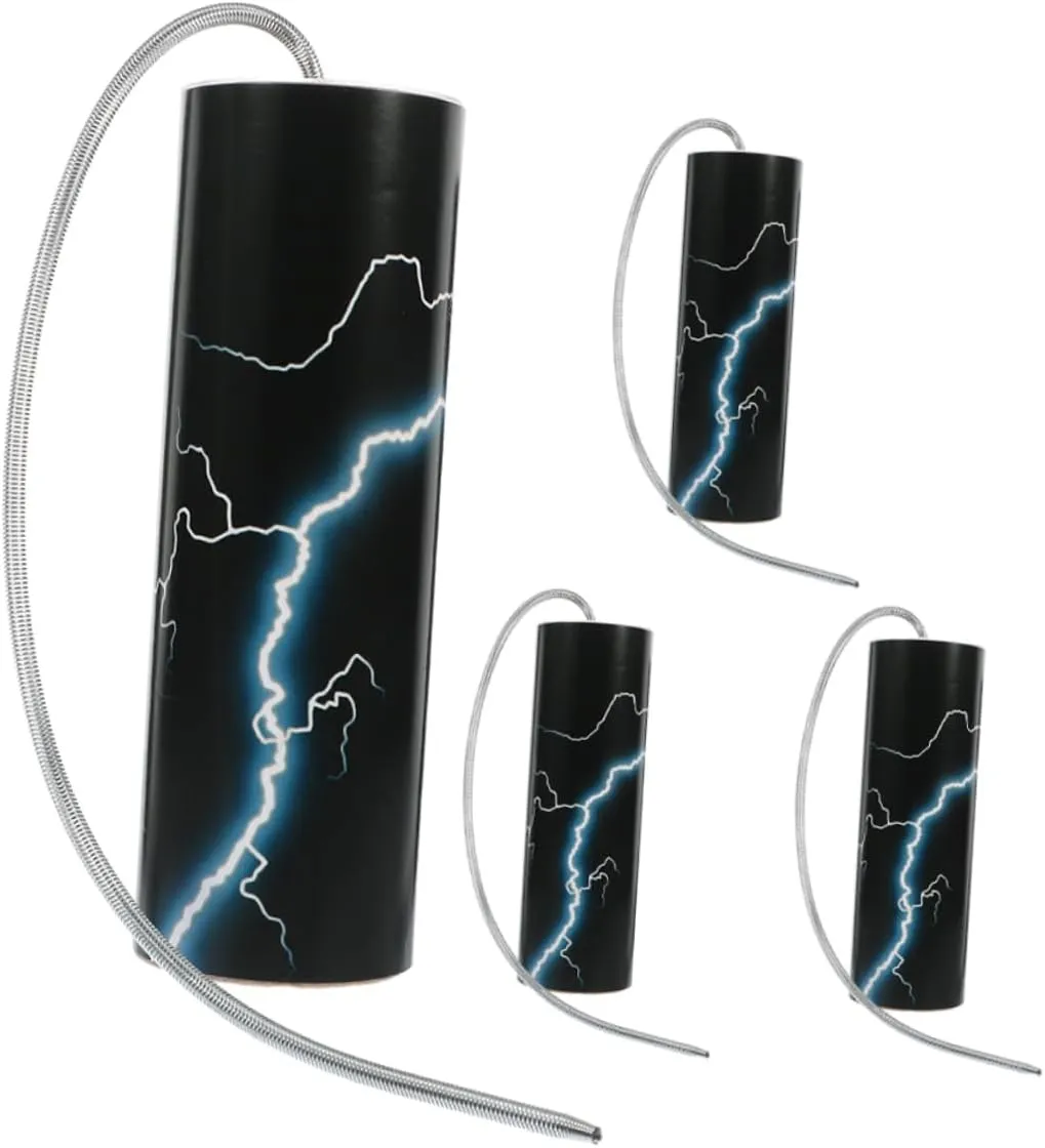 4 Sets Thunder Drum Spring Drum Percussion Instrument Fun Noise Maker for Engaging DIY Science Experiment Develops Creativity Hands Skills for Parties and Gatherings