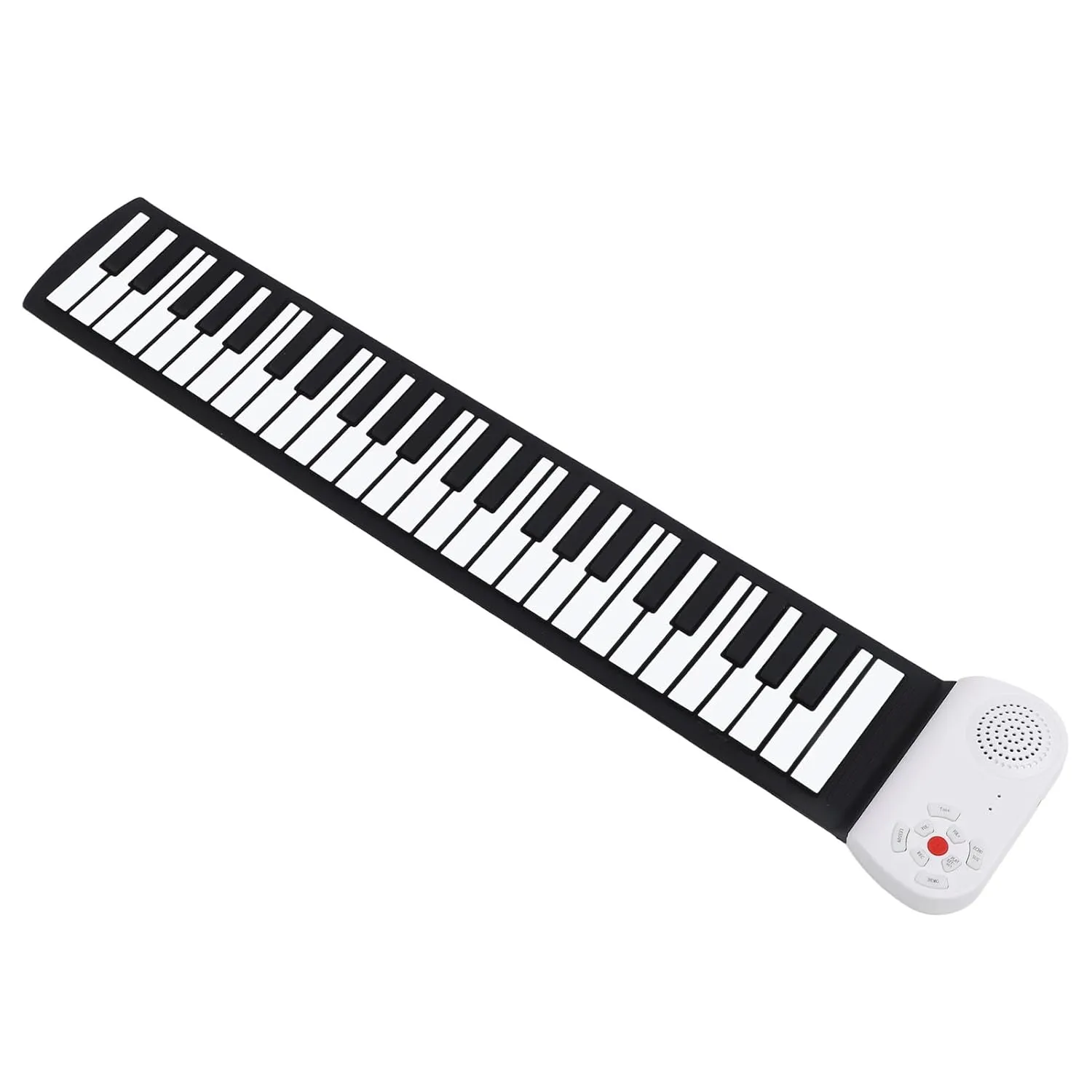 49 Keys Roll Up Piano Toy Sound Electric Hand Roll Piano Inspiring Musical Creativity Kids Lithium Battery Size 12.5 X 71 X 15cm Travel Home (Black and White Keys)