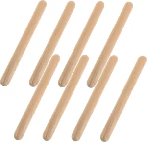 4pairs Natural Wood Rhythm Sticks for Percussion Instruments for Classroom Activities Musical Skills Rhythm Perception for Music Education Programs