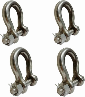 4Pc Stainless Steel Drop Forged 5/8" Bolt Pin Anchor Shackle 4000Lb WLL