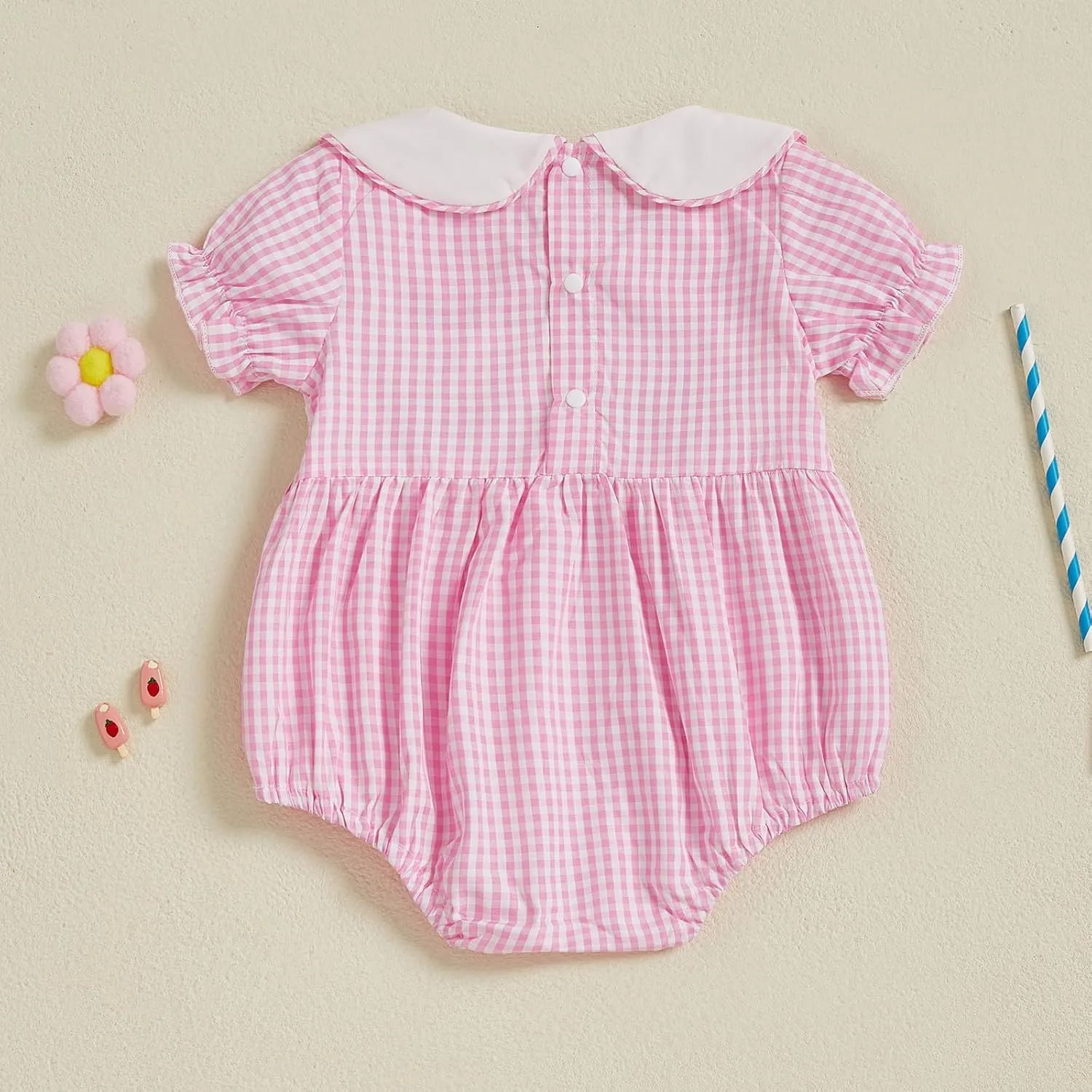 4th of July Baby Girls Rompers